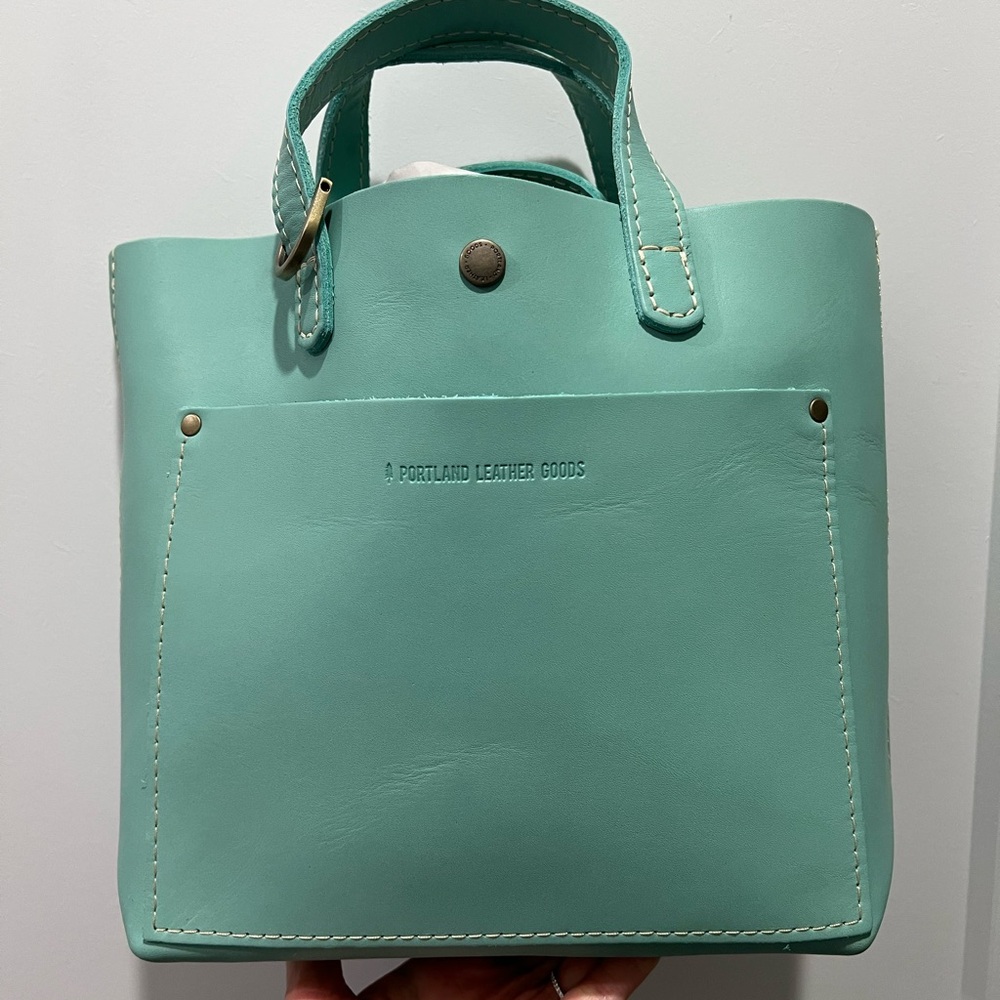 🍃Mint Mini Crossbody Tote - Portland Leather